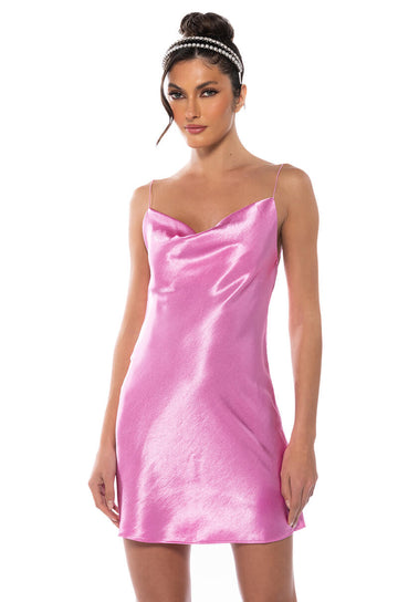 Jackie Sleeveless Cowl Neck Mini Dress
