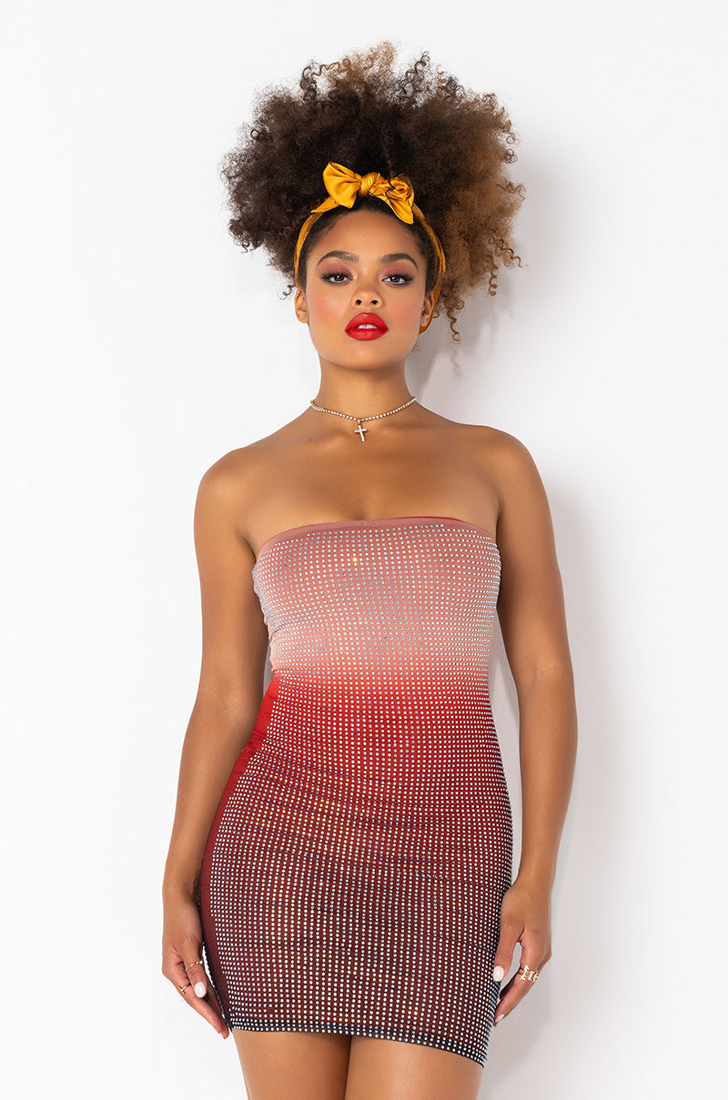 Shine On Me Mini Long Sleeve Mock Neck Dress