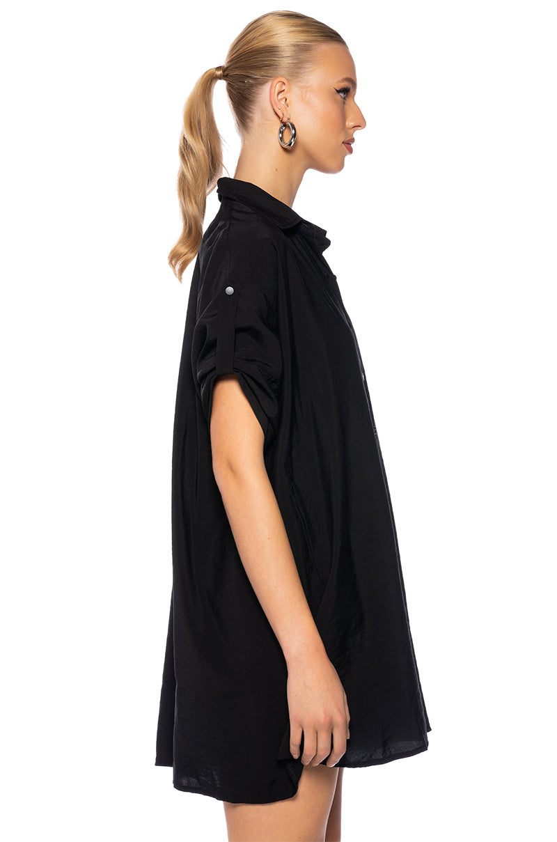 Solana Button Down Mini Shirt Dress