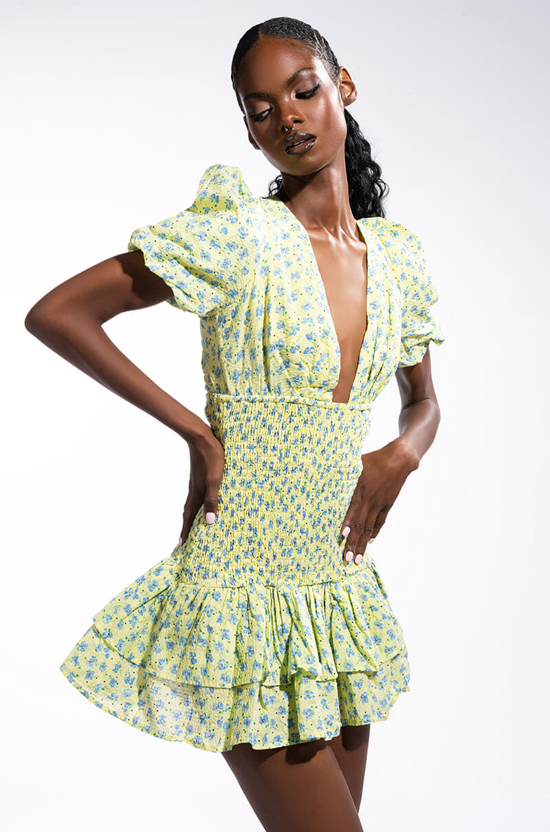 Sungoddess Floral Print Dress