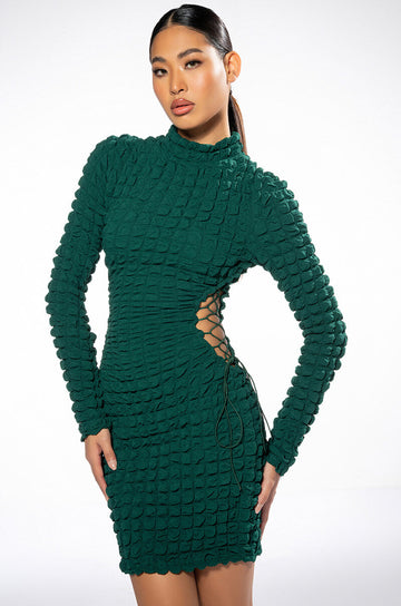 Kai Textured Dress With Cutout Details