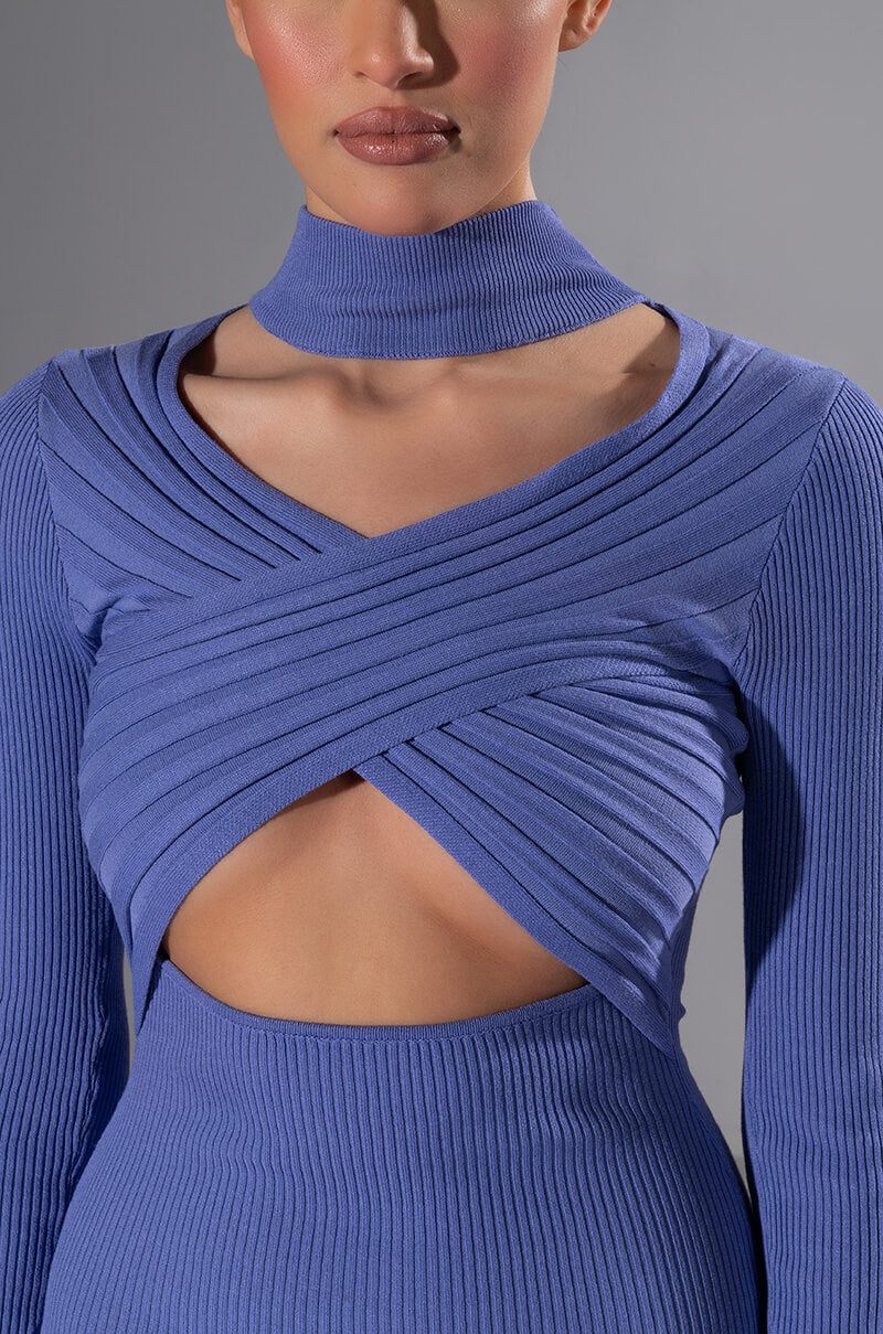 The Good One Long Sleeve Wrap Front Dress