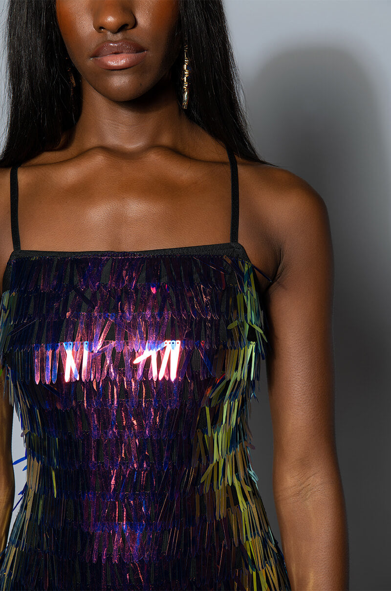 Vip Sequin Sleeveless Mini Dress