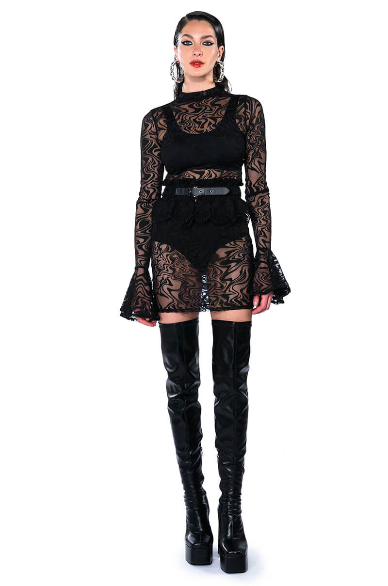 Waiting On You Sheer Mini Dress