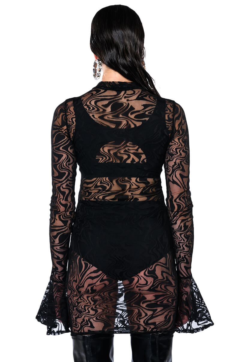 Waiting On You Sheer Mini Dress