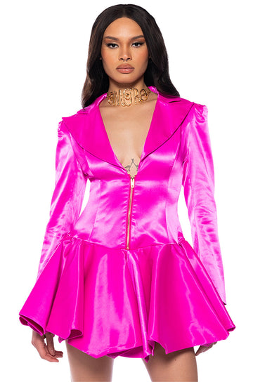 Wren Long Sleeve Fit And Flare Mini Dress