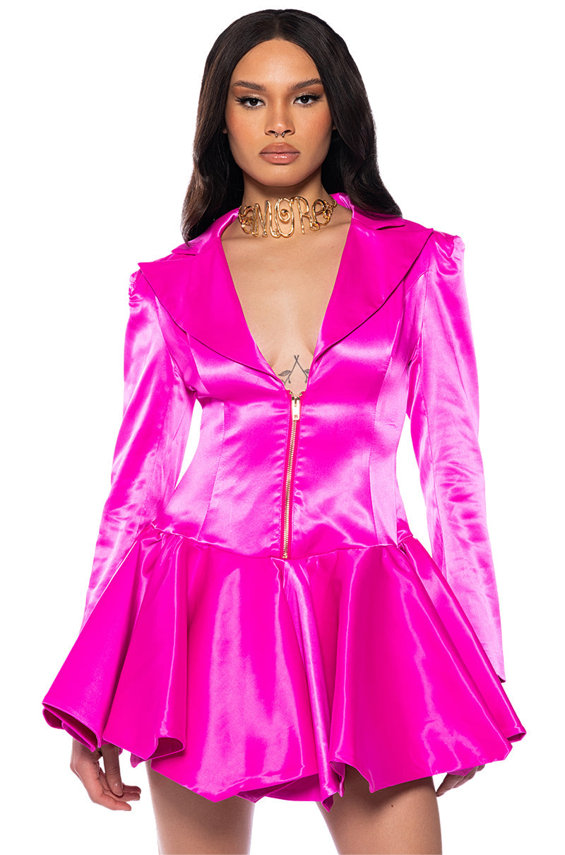 Wren Long Sleeve Fit And Flare Mini Dress