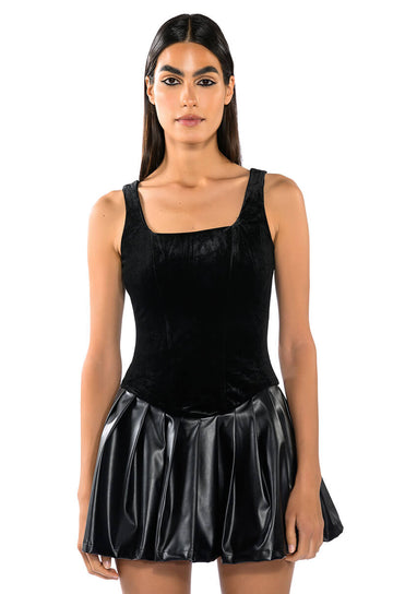 Wrong Decisions Pleated Mini Dress