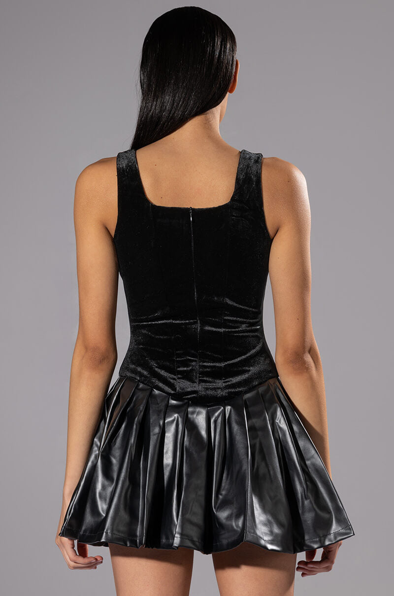 Wrong Decisions Pleated Mini Dress