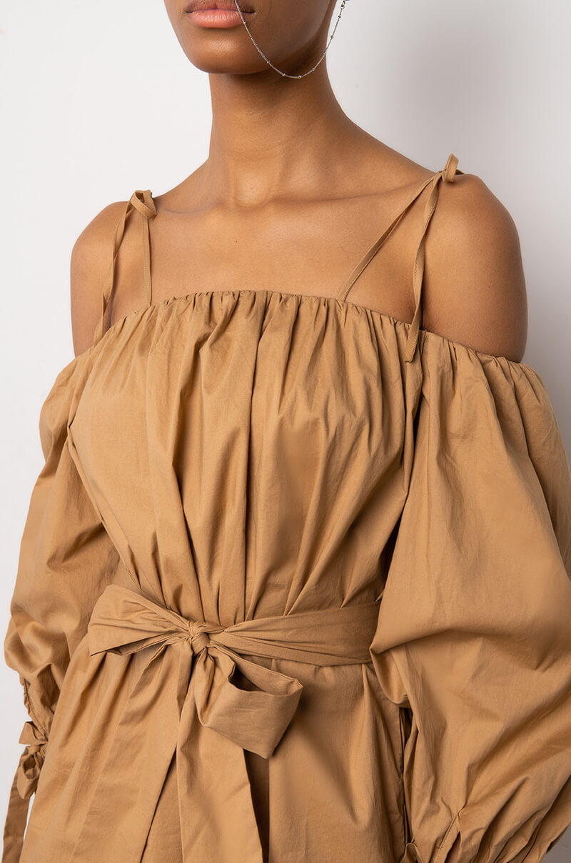 You Right Off The Shoulder High Low Dress