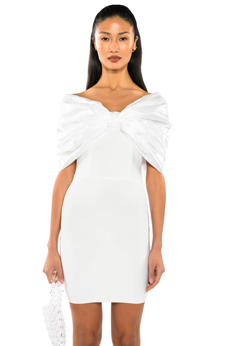 Zuri Statement Bow Bandage Mini Dress